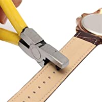 Los mejores  - CRAZYON Universal 2mm Ronda de Cuero cinturón Reloj Banda Perforadora alicates Herramienta de joyería